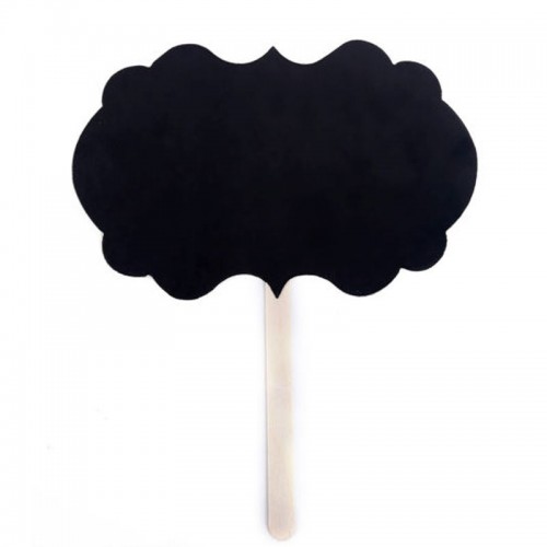 NEW - 10 pcs DIY Prop Wedding Birthday Party Black Card Chalkboard Stick C