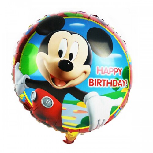 OURLOVE - 18 Inch Foil Balloons Happy Birthday Decoration Mickey Mouse Party