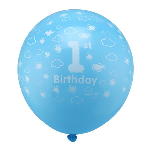 SHINE - Boy Girl Pearlised Latex Balloons For Birthday Party Blue