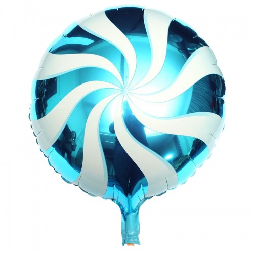 OURLOVE - Candy Balloons Lollipops Swirl Wedding Foil Party Decoration Blue