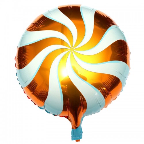 OURLOVE - Candy Balloons Lollipops Swirl Wedding Foil Party Decoration Orange