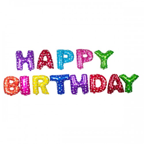 SHINE - Colorful Foil Balloons Happy Birthday Balloons Letter Balls Birthday Party Decorations