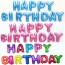 SHINE - Colorful Foil Balloons Happy Birthday Balloons Letter Balls Birthday Party Decorations