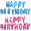 SHINE - Foil Balloons Blue Happy Birthday Balloons Letter Balls Birthday Party Decorations
