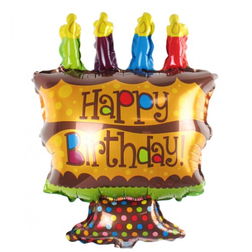 OURLOVE - Happy Birthday Mini Chocolate Cake Balloon Foil Balloons For Party