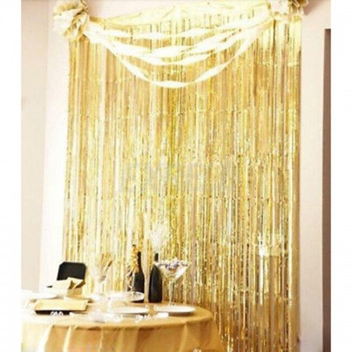 KDEAM - Metallic Fringe Curtain Party Foil Tinsel Room Decor Door A