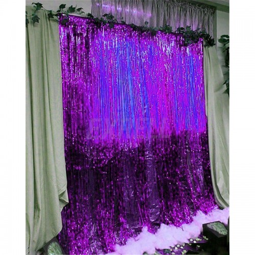 KDEAM - Metallic Fringe Curtain Party Foil Tinsel Room Decor Door D