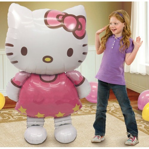 OURLOVE - Hello Kitty Cat Foil Cartoon Birthday Decoration Wedding Party Inflatable Air Balloons