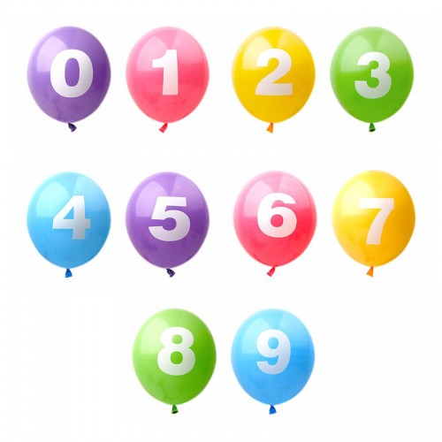 OURLOVE - 0 To 9 Number Birthday Wedding Decoration Balloons Party Globos