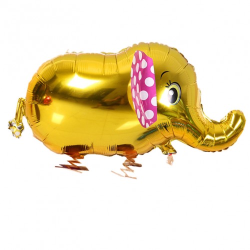 OURLOVE - Big Size Walking Animal Foil Balloon Elephant Kids Toys Party Gold