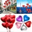 WISHMADE - 10Pcs Bag Sweet Heart Shape Helium Foil Ballon Party Decoration Red