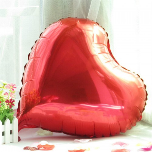 WISHMADE - 10Pcs Bag Sweet Heart Shape Helium Foil Ballon Party Decoration Red