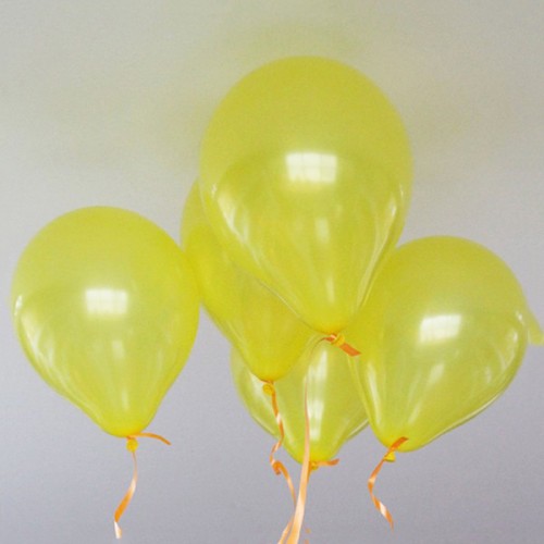 OURLOVE - Plain Latex Balloons Wedding Birthday Party Decorations Children Toy Yellow