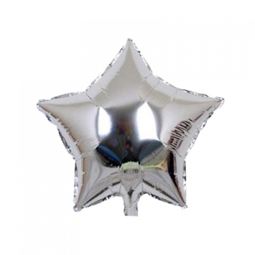 WISHMADE - Star Shape Metallic Color 18 Inch Foil Balloons Wedding Decoration Silver