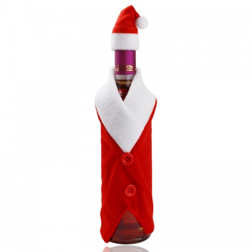 OEM - Christmas Cap On Bottle Gift Red New Year Decoration For Home Party