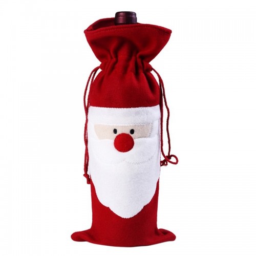 CRYSTAL - Santa Claus Wine Bottle Cover Christmas Decoration Nice Christ Gift