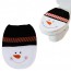 JANECRAFTS - Snowman Toilet Seat Cover And Rug Bathroom Set Christmas Decoration Gift Black