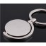 OEM - Creative Circular Globe Key Ring Personality Metal Stainless Steel Rotary Keychain