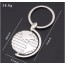 OEM - Creative Circular Globe Key Ring Personality Metal Stainless Steel Rotary Keychain