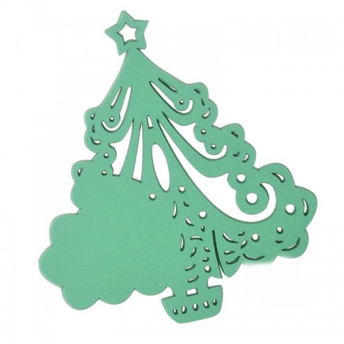 LX - Green Laser Cut Christmas Cup Place Cards Table Escort Wedding Party