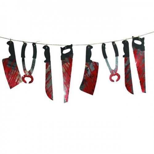 CRYSTAL - Spooky Halloween Party Haunted House Hanging Garland Pennant Banner Decoration