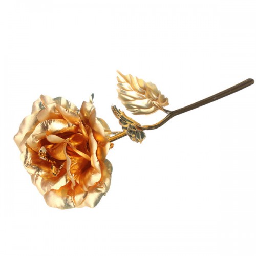 OURLOVE - Handmade Gold Leaf Rose Leaf Gift Mothers Day Anniversary Valentines Flower