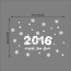 OEM - 2016 Happy New Year Snowflake Christmas Decoration Window Glass Wall Sticker