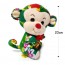 OEM - Green Cloth Toys Red Bow Tie Chinese Mascot Monkey Toys For New Year Gifts