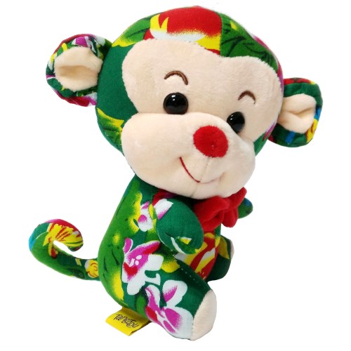 OEM - Green Cloth Toys Red Bow Tie Chinese Mascot Monkey Toys For New Year Gifts