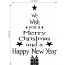 OEM - Wall Window Sticker Merry Christmas Happy New Year Sticker Home Shop Decorations Black