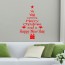 OEM - Wall Window Sticker Merry Christmas Happy New Year Sticker Home Shop Decorations Red