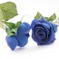 OURLOVE - 10 Heads Rose Artificial Flowers Silk Flowers Floral Home Wedding Party Garden Bridal Hydrangea Decoration Blue