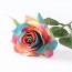 OURLOVE - 10 Heads Rose Artificial Flowers Silk Flowers Floral Home Wedding Party Garden Bridal Hydrangea Decoration Rainbow