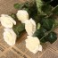 OURLOVE - 10 Heads Rose Artificial Flowers Silk Flowers Floral Home Wedding Party Garden Bridal Hydrangea Decoration White