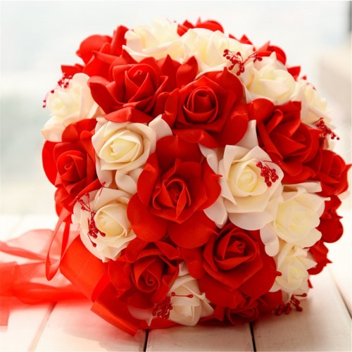 CHARM - Handmade Flowers Wedding Valentine Decoration Red