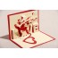 OURLOVE - Valentine Greeting Card Love Tree Heart 3d Handmade Gift With Envelope Paper Cut Pop Up