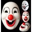 OEM - 2 Pcs Buffoon Mask Smiling Face Halloween Masquerade Party Funny Toy