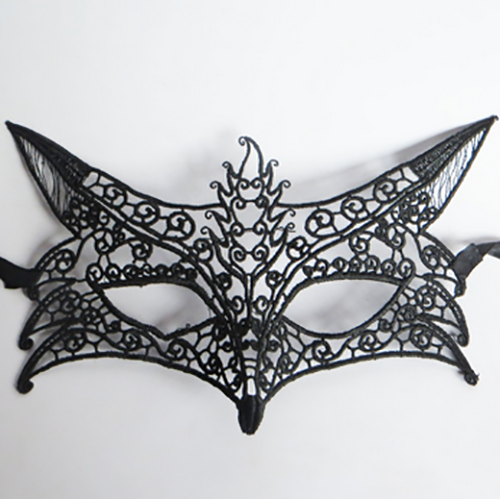 OEM - Hot Sale 1 Pc Sexy Black Cutout Lace Mask Halloween Masquerade Sexy Lady Fox Mask