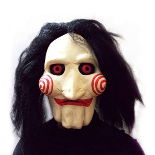 OEM - Movie Jigsaw Puppet Mask Halloween Full Mask Head Latex Creepy Scary