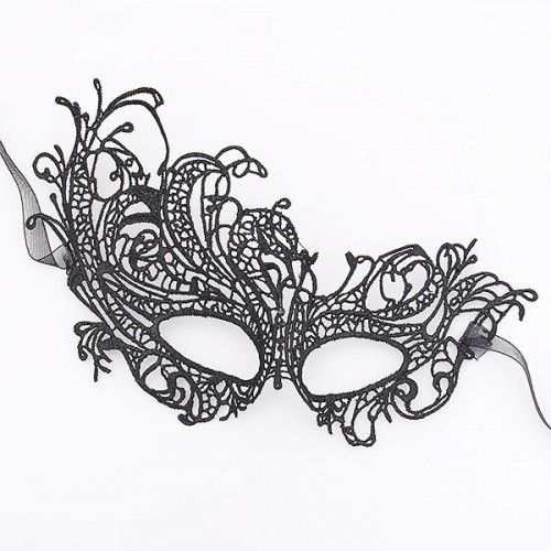 OEM - Women Lace Face Eye Black Mask Hollow Fancy Dress Venetian Carnival