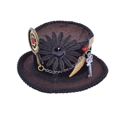 BRISTOL NOVELTY - Adult Steampunk Mini Top Hat Ladies