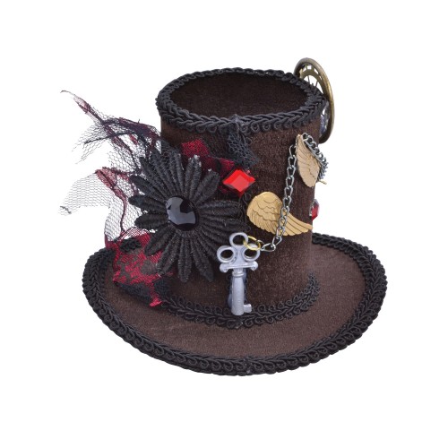 BRISTOL NOVELTY - Adult Steampunk Mini Top Hat Ladies Tall