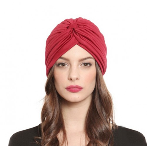 DREAMY - Hats Bandana Unisex Indian Stretchable Turban Birthday Evening Party Headwear Red