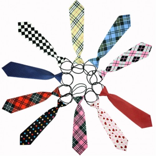 KDEAM - 10 Styles Kids  Wedding Party Elastic Tie Necktie A