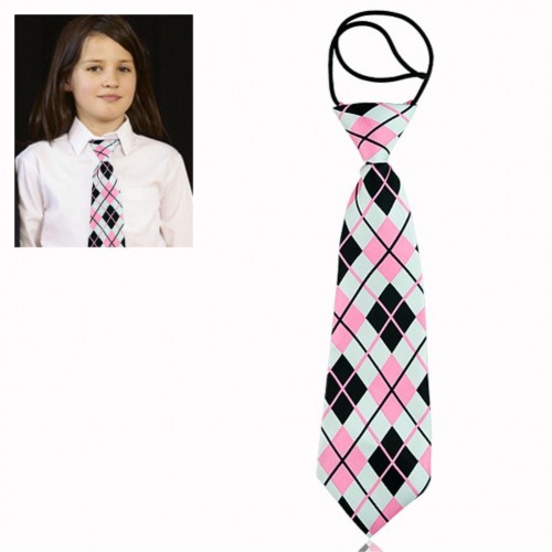 KDEAM - 10 Styles Kids  Wedding Party Elastic Tie Necktie F