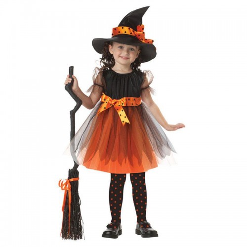 OEM - Christmas Costume For Girl Children Dance Witch Suit Hat Kids Party Fancy Dress