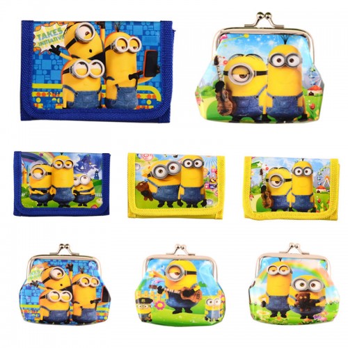 Minions - Despicable Me Minions Boys Wallet Trifold Zip Coin Purse Kids Party