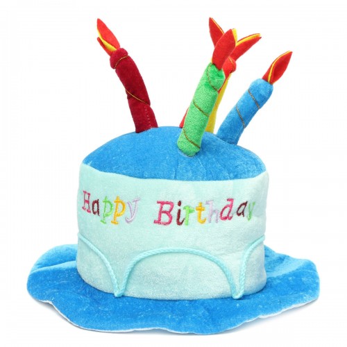 DREAMY - Birthday Cake Candle Funny Hat Party Costume Blue