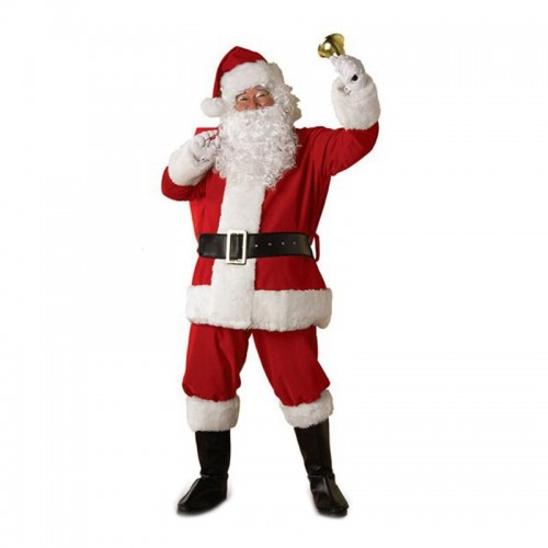 MABOOBIE - Santa Fancy Dress Adult Costume Suit Beard Hat