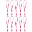 OEM - 10 Pcs Arrived Plastic Whistle Lanyard Pink Party Supplies